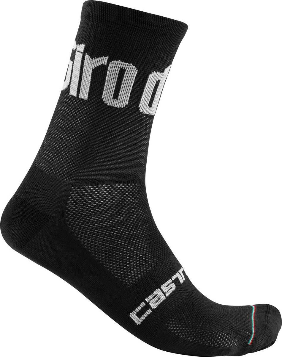 Castelli Giro d'Italia Fietssokken zomer Heren Zwart - Giro 13 Sock-Black - L/XL