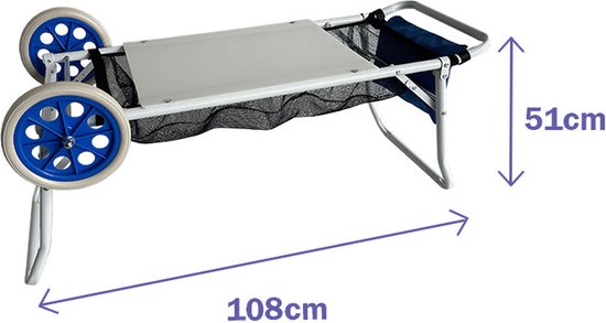 Multifunctionele kar Marbueno Wit PVC Staal Red 108 x 51 x 51 cm — afbeelding 4