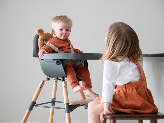 Childhome Verloopkussen voor hoge stoel, lederlook, compatibel met Evolu en Evowood, Nude