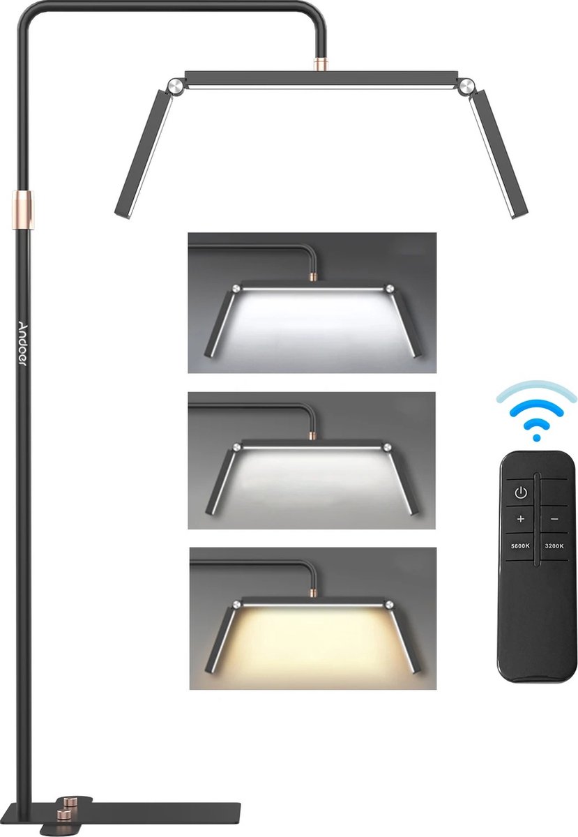 Reallight Lampe de bureau LED à intensité variable avec pince - Lampe de  lumière du