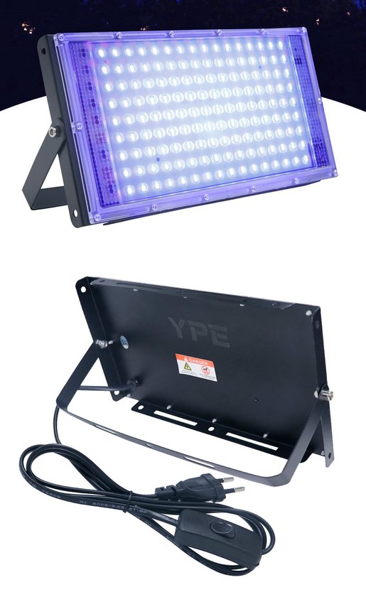 YPE® Blacklight - 100W - UV Lamp - Neon - Discolamp - Disco Licht