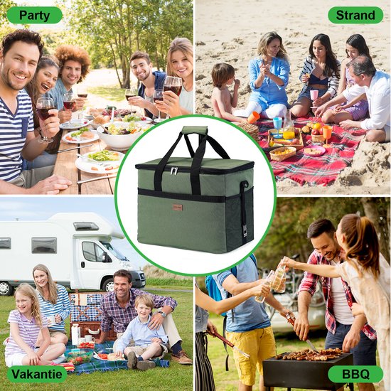 Sac isotherme Packaway à 4 couches - Sac à lunch 40 litres - Vert