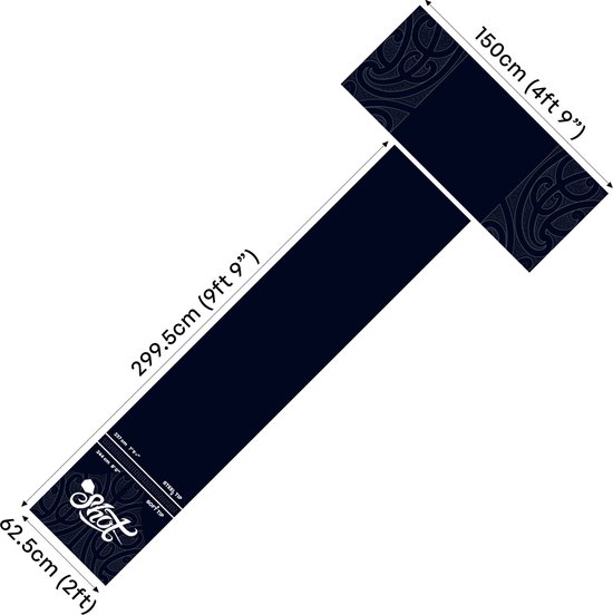 Shot T-Mat Floor Protection 300x60 cm - Dartmat van Shot! — afbeelding 3