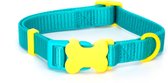Nobleza Klikhalsband voor puppy - Hondenhalsband met kliksluiting - Leuke halsband hond - Nylon - Blauw - Verstelbaar tussen 30 en 50 cm - Maat M