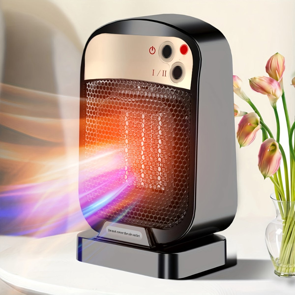 Elektrische Kachel - Haard - Heater - Mini Kachel - Infrarood Verwarmingspaneel – foto 3