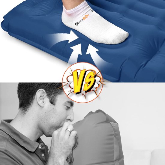 Extra dikke isomat, zelfopblazend, comfortabel luchtmatras, camping, voor rugzak, reizen, autoritten en wandelen, compacte en lichte slaapmat voor camping van Merkloos — afbeelding 2