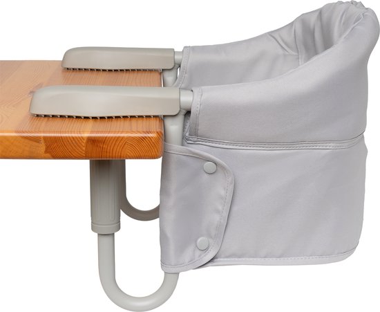V&V Products Kinderstoel - Eetstoel - Tafelhangstoel - Opvouwbaar/ Inklapbaar - Baby wipper - Grijs van V&V Products — afbeelding 2