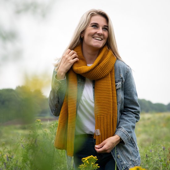 Knit Factory Jamie Gebreide Sjaal Dames & Heren - 200x45 cm
