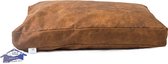 Let's Sleep Plush Pillow - Hondenkussen - Hondenmand - Gemalen schuimvlokken - 80 x 55 x 10 cm - M - Cognac