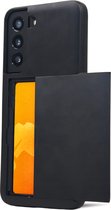 Étui R2B® avec porte-cartes adapté pour Samsung S23 - Protecteur d'écran inclus - Modèle Utrecht - Étui pour téléphone portable - Zwart