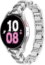 MY PROTECT - Bracelet à chevrons en métal de Luxe 22 mm - Bracelet de montre adapté pour Samsung Galaxy Watch 46 mm / 3 (45 mm) / Gear s3 - Polar Vantage M2 / Grit X - Huawei Watch GT 3 (pro) / 2 - Amazfit GTR - Argent