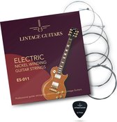 Lintage Guitars® - ES-011 Cordes pour guitare électrique - Bobinage au nickel - Guitare électrique - 010-048
