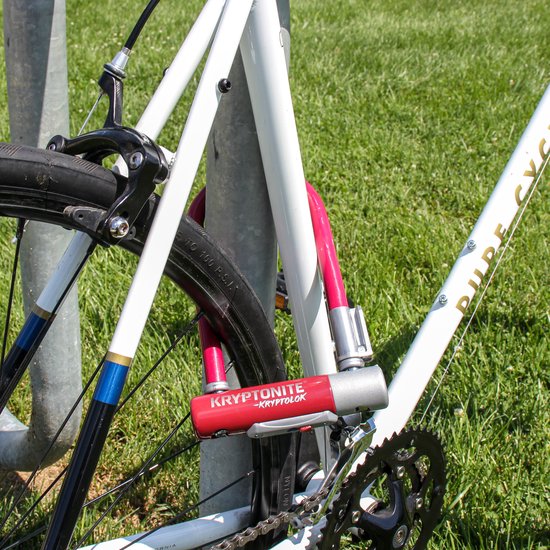 Kryptonite KryptoLok Mini-7 Beugelslot Fiets - ART-2 Slot - Beugelslot Elektrische Fiets - 17,8x8,2cm - Staal - Merlot-Rood van Kryptonite — afbeelding 3
