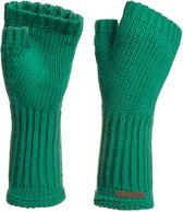 Knit Factory Cleo Gebreide Dames Vingerloze Handschoenen - Handschoenen voor in de herfst & winter - Groene handschoenen - Polswarmers - Bright Green - One Size