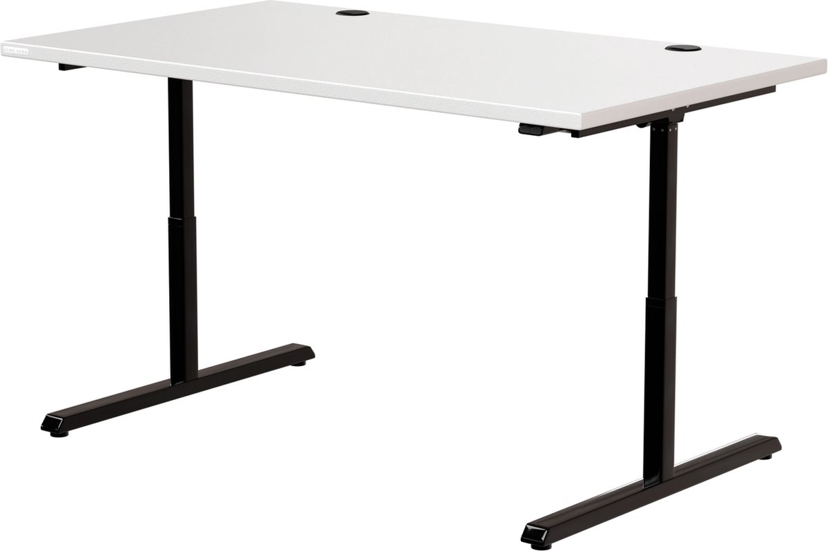 GAME HERO® Maven X2 Zit Sta Gaming Bureau - Elektrisch Verstelbaar - Met LED Verlichting - 132 x 65 cm - Wit