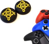 Gadgetpoint | Gaming Thumbgrips | Performance Antislip Thumbsticks | Joystick Cap Thumb Grips | Accessoires geschikt voor Playstation PS4 PS5 & Xbox & Nintendo Pro Controller | Slang - Zwart/Geel | Vaderdag Cadeau