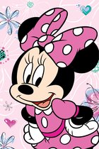 Disney Minnie Mouse Polaire Plaid Fleurs - 110 x 140 cm - Polyester