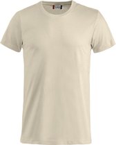 Clique 2 Pack Basic Fashion-T Modieus T-shirt kleur Licht khaki maat 4XL