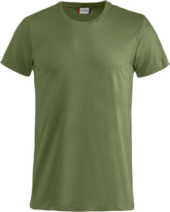 Clique 2 Pack Basic Fashion-T T-shirt à la mode couleur vert armée taille 3XL