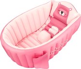babybadje 0-36 maanden, opblaasbaar opvouwbaar antislip zacht bad baby kinderen pasgeborenen draagbaar babybadje babybadje opvouwbaar peuter - roze