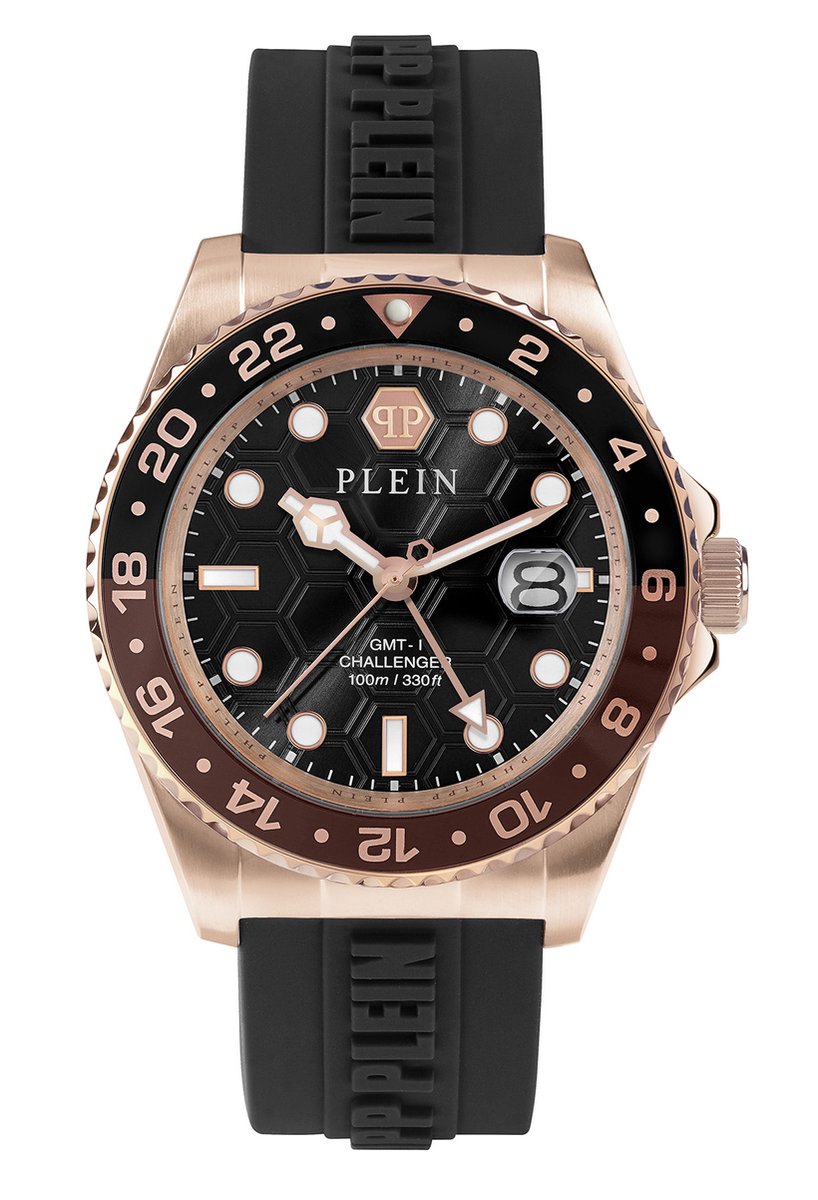Philipp Plein GMT-I Challenger PWYBA0523 Horloge - Siliconen - Zwart - Ø 44 mm