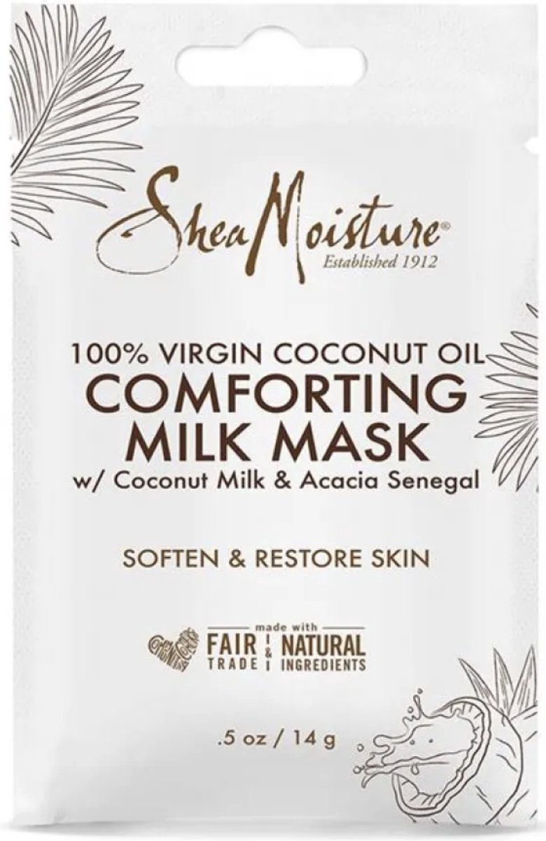Shea Moisture - (SACHET) 100% Virgin Coconut Oil Comforting Milk Mask 0.5oz