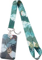 Porte-badges - porte-cartes avec lanière Feuilles - extensibles - clés et cartes - amovibles