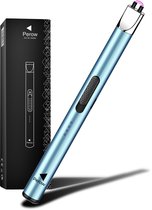 Oplaadbare Lange Elektrische Aansteker - Duurzame Plasma Aansteker - USB C - Vuurwerk Aansteker - Inclusief Cadeauverpakking - BBQ - Kaarsen - Blauw