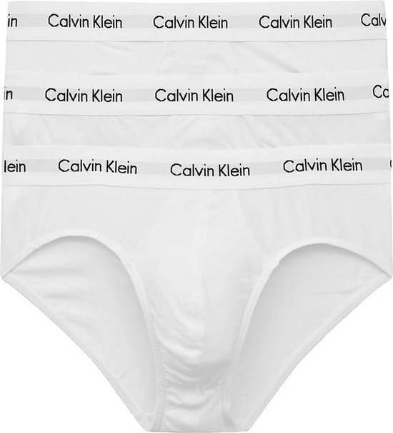 Calvin Klein hipster brief (3-pack) - heren slips - wit - Maat: L