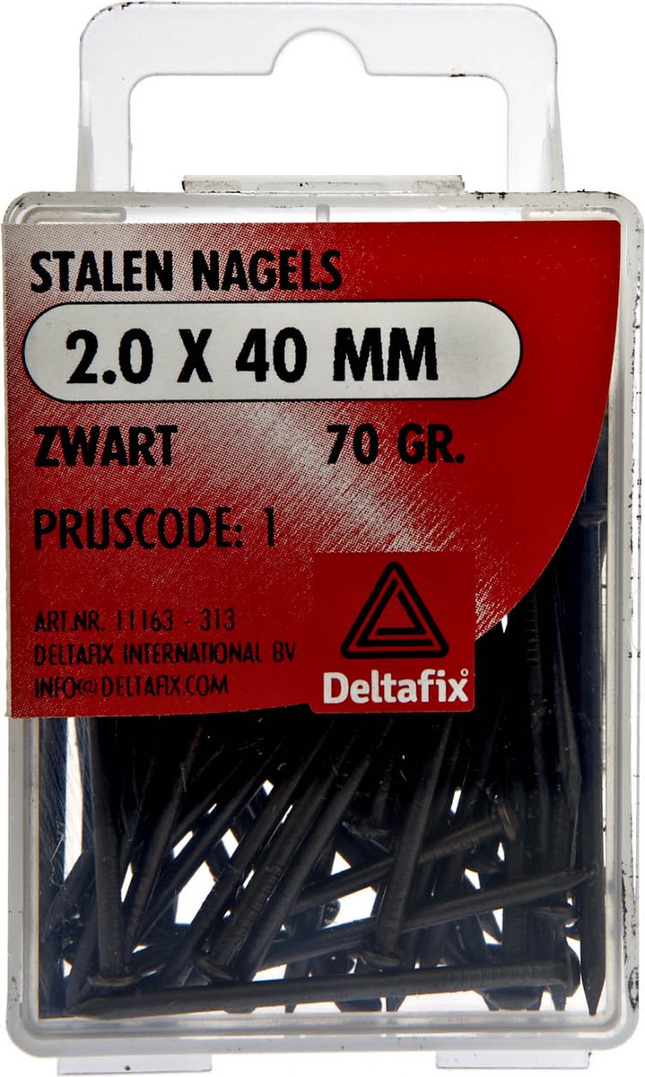 Deltafix stalen nagel profi geblauwd 2.0 x 40 mm 70 gr.