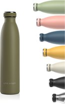 LARS NYSØM - 'Ren' Roestvrijstalen drinkfles 750ml - BPA-vrije geïsoleerde waterfles 0,75 Liter - Capulet Olive