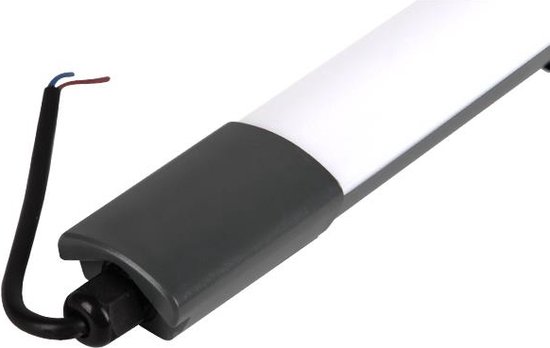LED TL batten armatuur 120cm 36W | Waterdicht | Compleet | Zwart - 6500K - Daglicht wit (865)