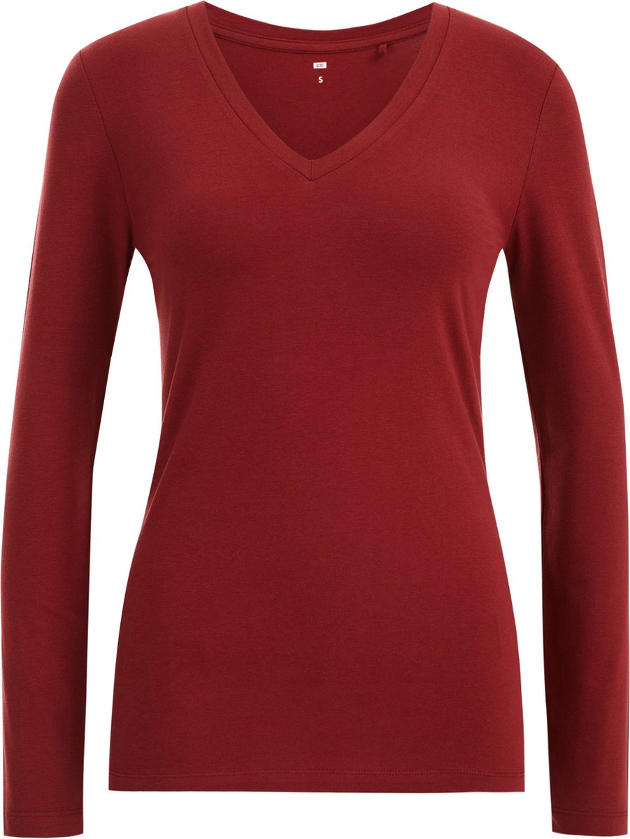 WE Fashion Dames T-shirt van biologische katoenmix