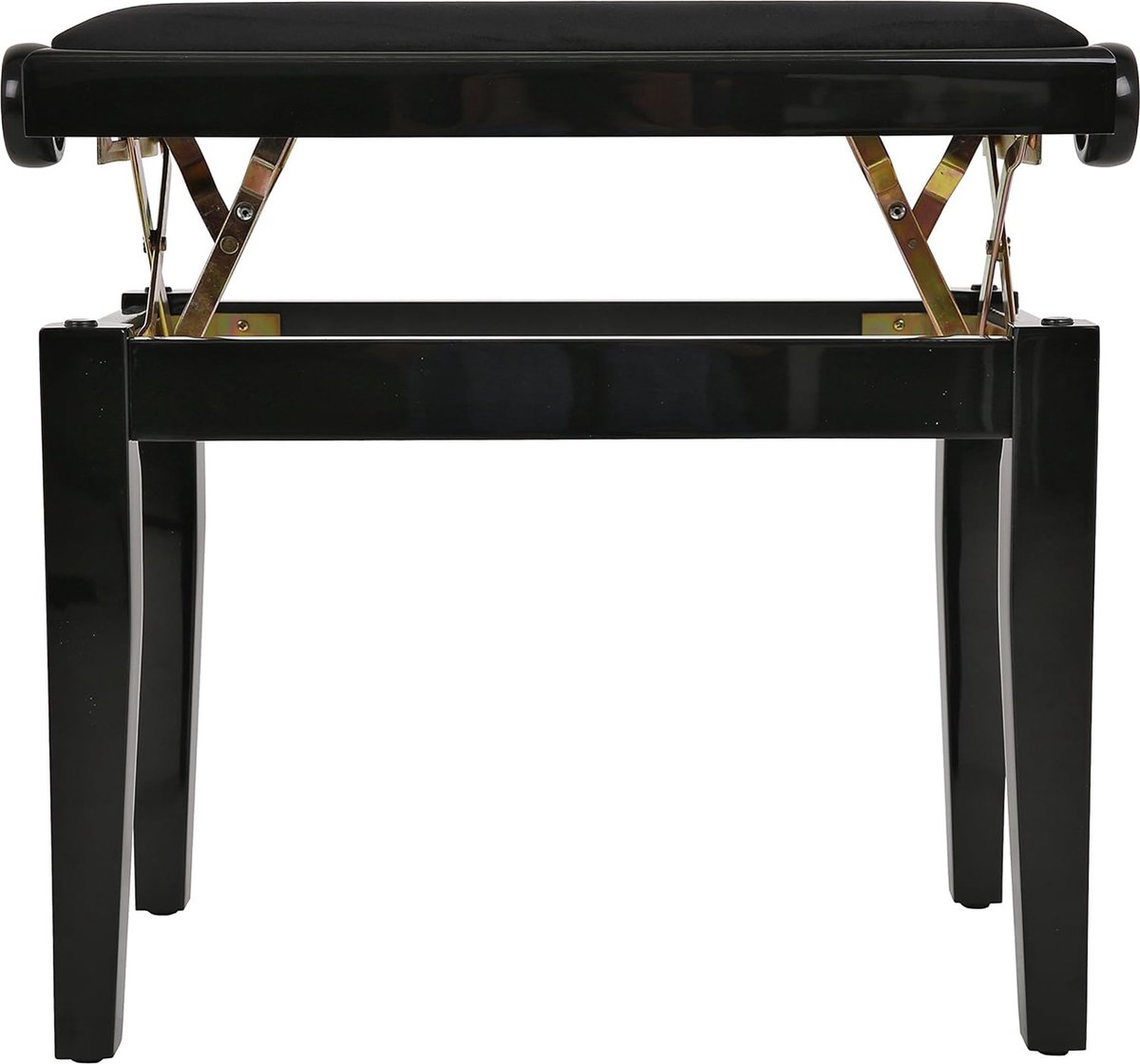 Pianobanken Elegance zwart hoogglans, hoogte verstelbaar 45-58 cm, NV41