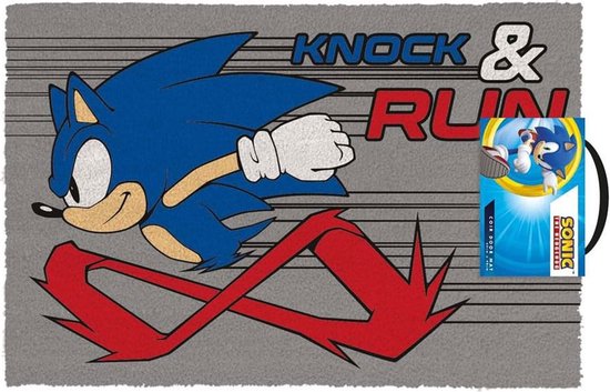 Sonic le hérisson paillasson Knock And Run 40 x 60 cm