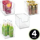 Opbergbak - voorraadbak/voedselopberger/opbergbox - ideaal in keukenkasten of koelkasten - doorzichtig - doorzichtig
