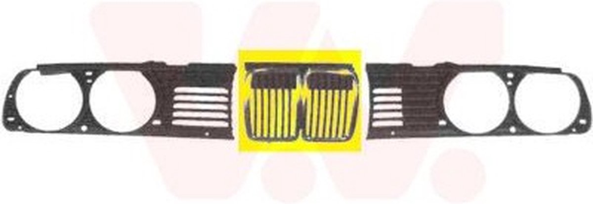 VanWezel 0620510 - Grille calandre centrale pour Bmw 3 e30 de 08/1982 à 1991