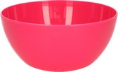 Plasticforte kommetjes/schaaltjes - dessert/ontbijt - kunststof - D14 x H6 cm - fuchsia roze - BPA vrij