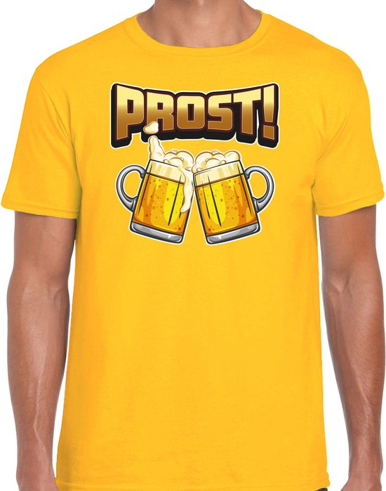 Bellatio Decorations T-shirt après ski homme - bière - jaune - après ski/Oktoberfest XXL