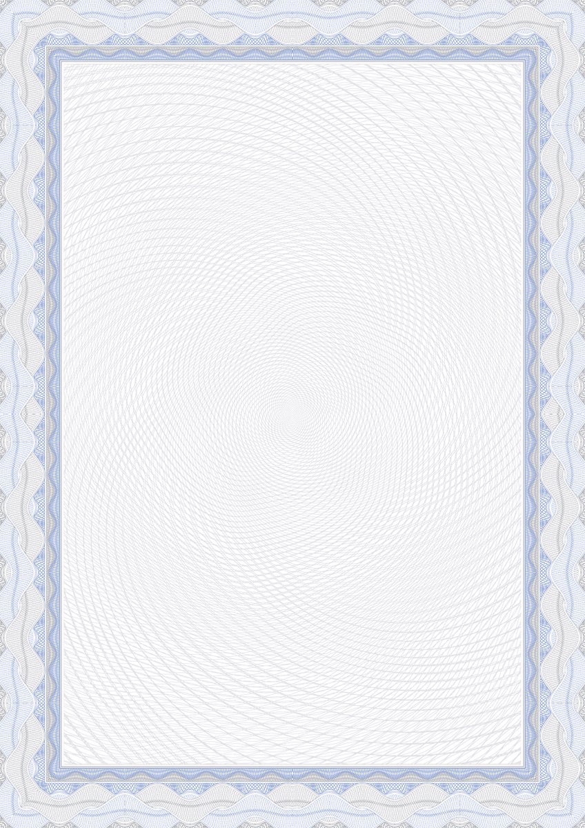 Decadry - Certificaat / Diplomapapier A4 Blauwe slinger - 25 vel