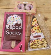 Voedselpakket sokken - Pizza sokken - Ijssokken - Donut sokken - One size