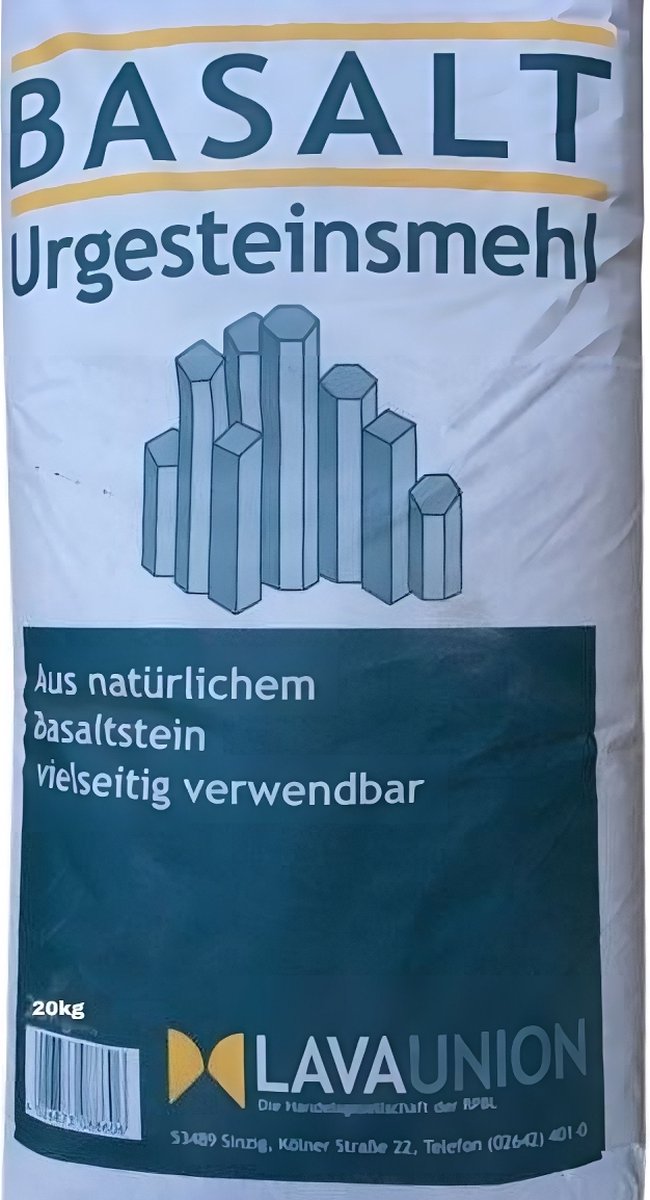 Basaltmeel 20kg voor verbetering kleigrond