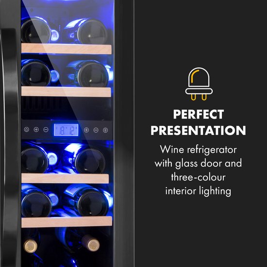 Vinovilla 17 Built-In Duo twee zones wijnkoelkast 53l 17 fl. 3-kleuren glazen deur