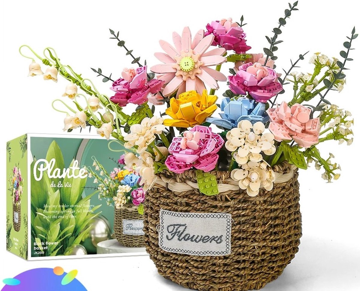 Kit de construction de fleurs de bonsaï avec panier compatible