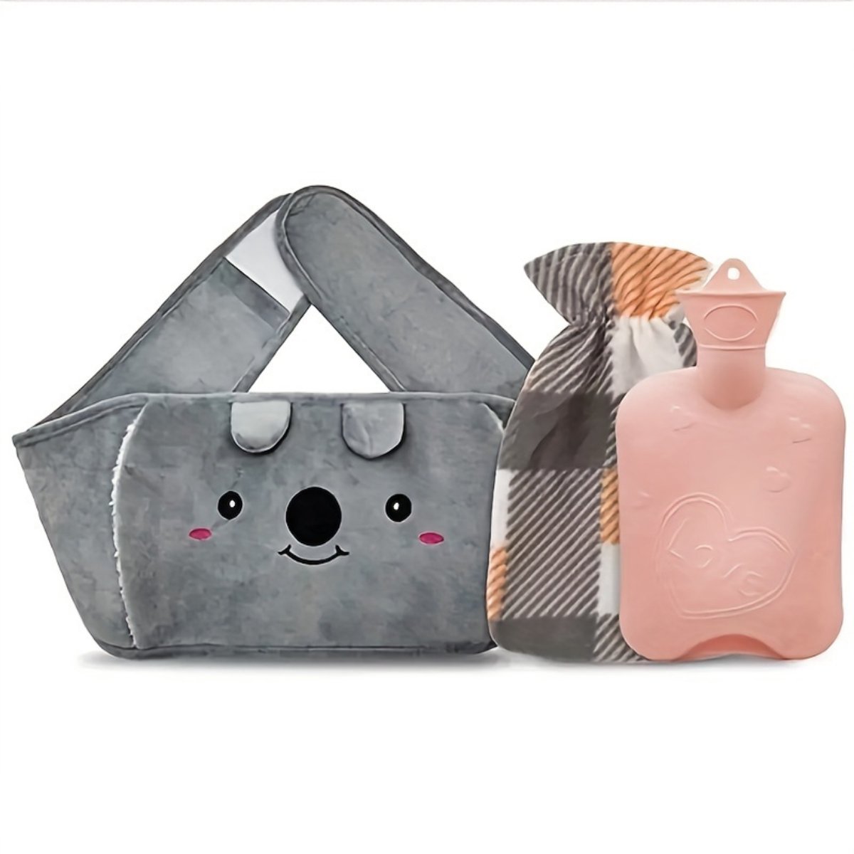Goedkoopste Warmwaterzak Met Hoes - Warmwaterkruik - Warmtekussen - Warmtekruik - Knuffel - Kruik - Bag - 3-Pack