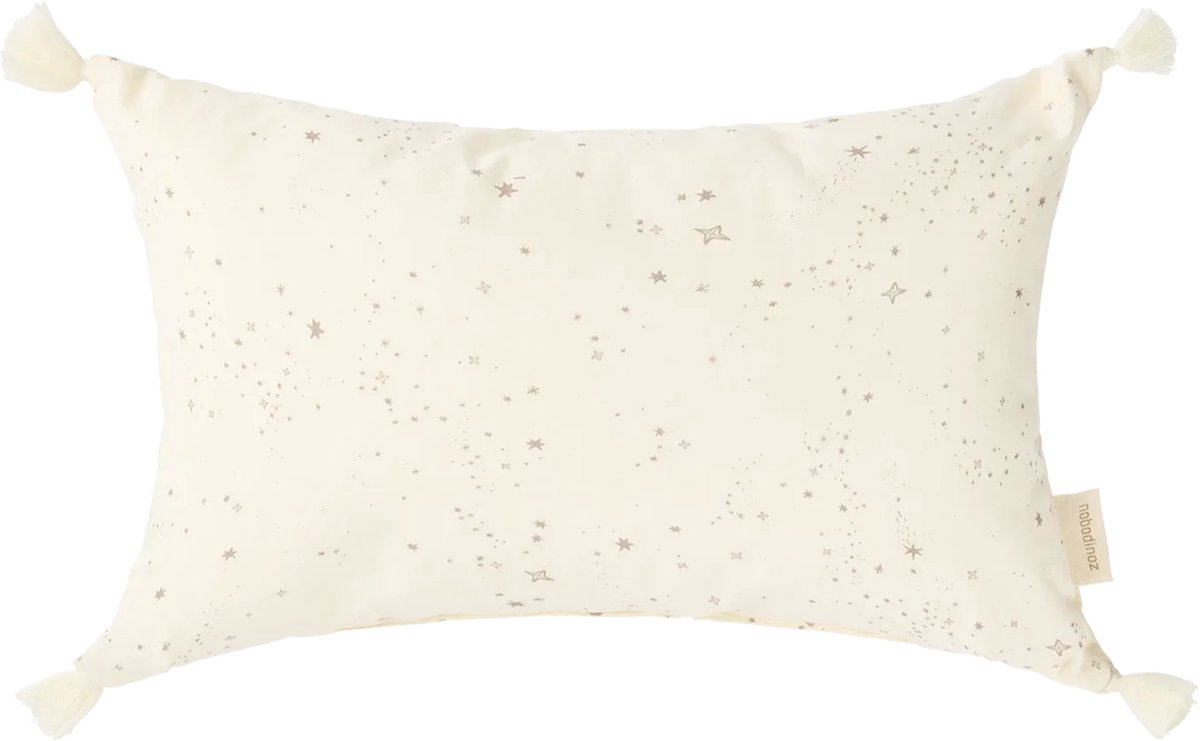 Nobodinoz Stories Kussen Met Franjes 35x20cm | Natural Milky Way [Wit,Beige]
