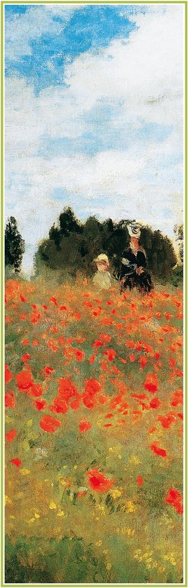 Kunstdruk Claude Monet - Field of Poppies 25x70cm