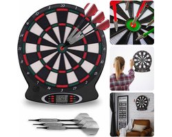 Elektronisch Dartbord - Complete Dartset - Met Pijlen - Reserve Pijlpunten - 159 Spelvariaties - Automatische Uitschakeling - Grote LCD Display - 8 Spelers Tegelijk - Dart Bord