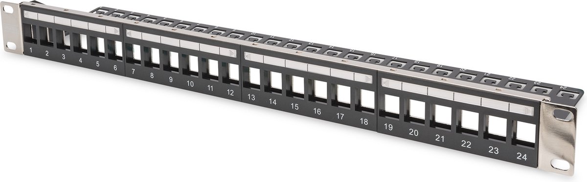 Digitus 24 poorten Netwerkpatchpaneel 483 mm (19) Zonder connectoren 1 HE Niet ingericht