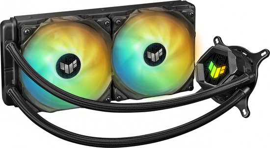 Asus TUF Gaming LC 240 RGB - Vloeistofkoelsysteem processor - afmeting radiator: 240 mm - (voor: Intel: LGA 1200,115x, 1366 - AMD: AM5, AM4) - 2 x 120 mm - zwart
